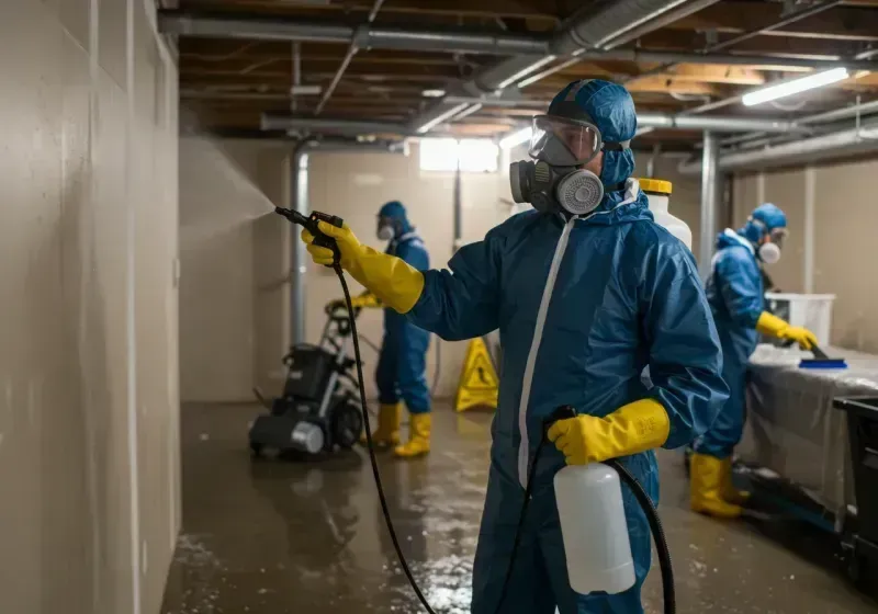 Basement Sanitization and Antimicrobial Treatment process in Picayune, MS